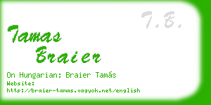 tamas braier business card