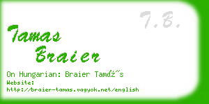 tamas braier business card